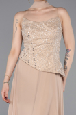 Abendkleid Lang Chiffon Beige ABU6081