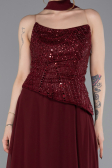 Abendkleid Lang Chiffon Weinrot ABU6081