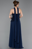 Abendkleid Lang Chiffon Marineblau ABU6081
