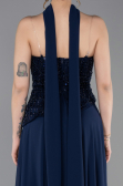 Abendkleid Lang Chiffon Marineblau ABU6081