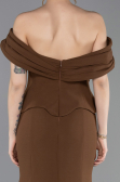 Abendkleid im Meerjungfrau-Stil Lang Braun ABU6046