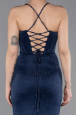 Abschlusskleid Lang Marineblau ABU6082