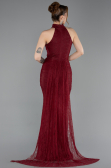 Abendkleid Lang Spitze Weinrot ABU6084