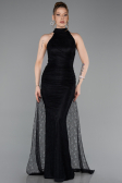 Abendkleid Lang Spitze Schwarz ABU6084