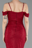 Abendkleid Lang Spitze Weinrot ABU6085