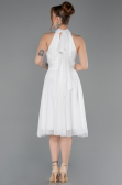 Partykleid Kurz Weiß ABK2612