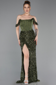 Abendkleid Lang Khaki ABU6087