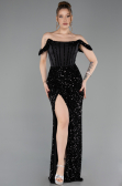 Abendkleid Lang Schwarz ABU6087
