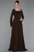 Abendkleid Lang Chiffon Braun ABU6088