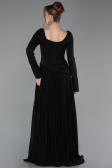 Abendkleid Lang Chiffon Schwarz ABU6088