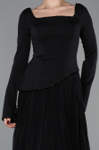 Abendkleid Lang Chiffon Schwarz ABU6088
