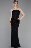 Abendkleid Lang Spitze Schwarz ABU6089