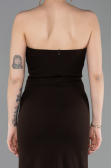 Abendkleid im Meerjungfrau-Stil Lang Braun ABU6092