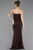Abendkleid Lang Spitze Braun ABU6089