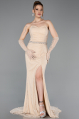 Standesamtkleid Lang Spitze Beige ABU6060