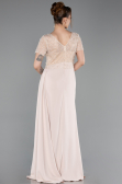Abendkleid Lang Spitze Beige ABU6100