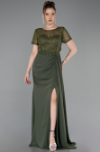 Abendkleid Lang Spitze Khaki ABU6100