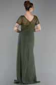 Abendkleid Lang Spitze Khaki ABU6100