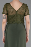 Abendkleid Lang Spitze Khaki ABU6100
