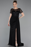 Abendkleid Lang Spitze Schwarz ABU6100