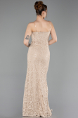 Abschlusskleid Lang Spitze Beige ABU6077