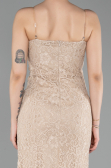 Abschlusskleid Lang Spitze Beige ABU6077