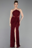 Abschlusskleid Lang Spitze Weinrot ABU6077