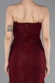 Abschlusskleid Lang Spitze Weinrot ABU6077