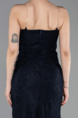 Abschlusskleid Lang Spitze Marineblau ABU6077