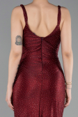 Abschlusskleid Lang Weinrot ABU6105