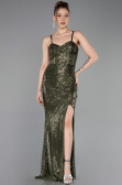 Abschlusskleid Lang Khaki ABU6106