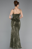 Abschlusskleid Lang Khaki ABU6106