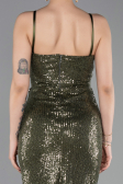 Abschlusskleid Lang Khaki ABU6106