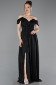 Abendkleid Lang Schwarz-Silber ABU6107