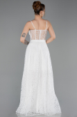 Abendkleid Lang Weiß ABU6108