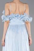 Abschlusskleid Lang Chiffon Eisblau ABU6110