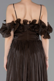 Abschlusskleid Lang Chiffon Braun ABU6110