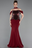 Abendkleid Lang Weinrot ABU6094