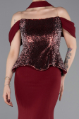 Abendkleid Lang Weinrot ABU6094