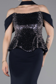 Abendkleid Lang Marineblau ABU6094