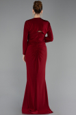 Abendkleid in Übergröße Lang Weinrot ABU6097