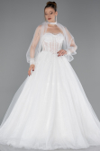 Hochzeitskleider Lang Spitze Weiß ABG193