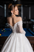 Hochzeitskleider Lang Spitze Weiß ABG194
