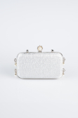 Abendtasche Gemustert Silber KC714