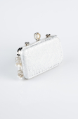 Abendtasche Gemustert Silber KC714