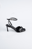 Party-Schuhe Lackleder Schwarz AB2113