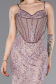 Designer Abendkleid Lang Lavendel ABU6116