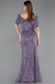 Abschlusskleid Lang Spitze Lila ABU6119