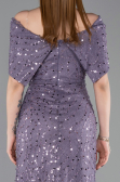 Abschlusskleid Lang Spitze Lila ABU6119