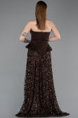 Abendkleid Lang Schuppig Braun ABU6124